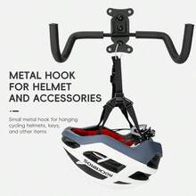 ROCKBROS 1 szt. stojak na rowery montowany na ścianie – konstrukcja ze stali węglowej i tworzywa TPE, solidna i odporna na odkształcenia, zajmująca mało miejsca, nośność do 30 kg