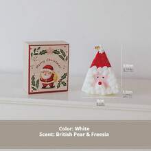 1pc Santa Claus Scented Candle Candle Handmade Christmas Souvenir Cake Shape Scented Candle, Suitable For Christmas Gifts For Friends, Scented Candles