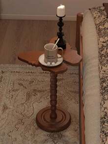 1 件木制蝴蝶设计边桌、豪华书桌、现代复古风格咖啡桌、阳台小桌子、入口桌 - 适合乔迁的高端礼物 - 彩色 - 查看 1