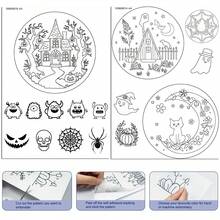 [رقعات التطريز DIY] 2/4 قطع رقعات تطريز لاصقة قابلة للذوبان في الماء - طقم تطريز DIY للمبتدئين للملابس الصوفية والجينز والبلوزات - تتضمن مقاطع فيديو تعليمية، حرف يدوية، طقم DIY، ملابس DIY