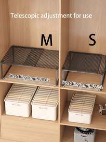 1件装可扩展黑白衣柜，多层储物空间，带搁板、拉出式鞋架、书架，适用于厨房和浴室收纳，空间整理，有3种尺寸可选，适合衣橱、宿舍、家居、返校季、教师节礼物、女士收纳、旅行和节日、秋季万圣节装饰