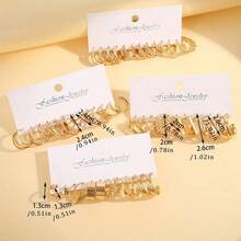 24 Pairs Gold Hoop Earrings Set For Women Multipack, Hypoallergenic Chunky Chain Twisted Hoop Earrings Pack, Fashion Dangle Earrings Jewelry For Gift