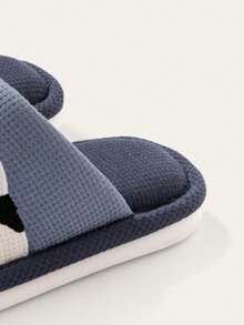 Children's Cartoon Warm Slippers For Boys And Girls, Autumn And Winter Indoor Anti Slip Cute Slippers - Dusty Blue - View 6