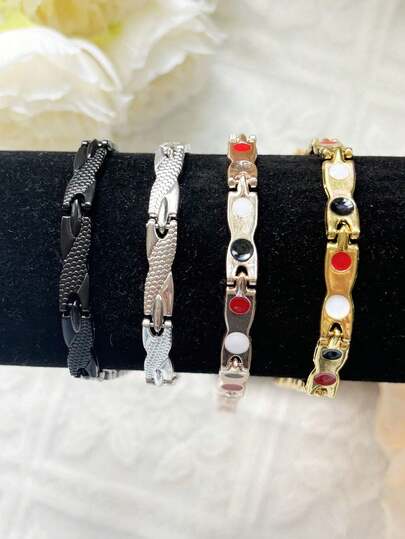 1pc Men's Magnetic Dragon Pattern Bracelet, Minimalist & Elegant Style, Adjustable Couple Bracelet, & Popular Men's Jewelry, New Fashion Dragon Design Bracelet