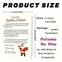 1pc Interesting Gift: Santa Claus Letter Christmas Greeting Card, Suitable For Friends And Family, Christmas Surprise Gift, Carrying Messages Of Happiness And Joy From The North Pole