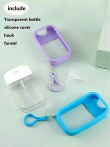 1件/2件 38ml/50ml 便携式高压喷雾瓶, 多种颜色可选, 简约可爱的多色卡片分体瓶, 可重复使用的酒精液体香水旅行便携瓶, 硅胶保护套, 细雾酒精洗手液, 可再填充便携式卡片喷雾瓶, 洗手液瓶,