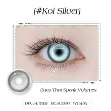 MILLCREEK Mill Creek 双镜片装年抛彩色隐形眼镜，采用软性材质，直径14.5毫米，适用于摄影、Cosplay、节庆活动等场景。 - 淺藍色 - 查看 3