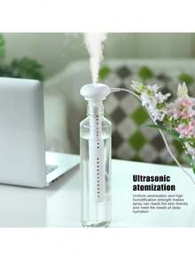 Portable USB Powered Mini Ultrasonic Humidifier - Fragrance-Free, Compact & Lightweight, Suitable For Plants, Office, Nursery, Home And Travel, No Water Tank, Durable ABS Plastic, Mini Humidifier, Home & Office Humidifier, Stylish Design, Easy To Use