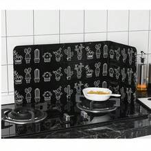 厨房挡油板家用灶台炒菜防溅油挡板烹饪防水隔热板厨房隔油板灶台挡油创意厨具炒菜隔热防溅挡油板 - 彩色 - 查看 2