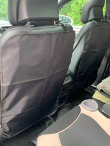 2 件/1 件汽车座椅靠背保护套 + 3 个口袋收纳袋，超大防水踢脚垫后座保护套，汽车座椅靠背套，用于防止灰尘、污垢和划痕 - 通用汽车内饰保护套，汽车内饰保护配件 - 彩色 - 查看 13