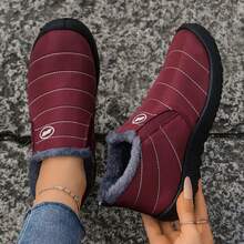 2025 Nuevas Botas de Algodón de Gran Tamaño con Forro de Felpa y Botas de Nieve de Beijing Antiguas Engrosadas Zapatos Casuales Cálidos - ST888-Rojo - Ver 13