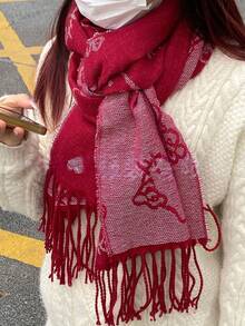 Sanrio 1 Peça Cachecol Tricotado da Hello Kitty, À Prova de Vento e Quente para Ciclismo, Adequado para Uso Diário no Outono/Inverno, Presente de Natal