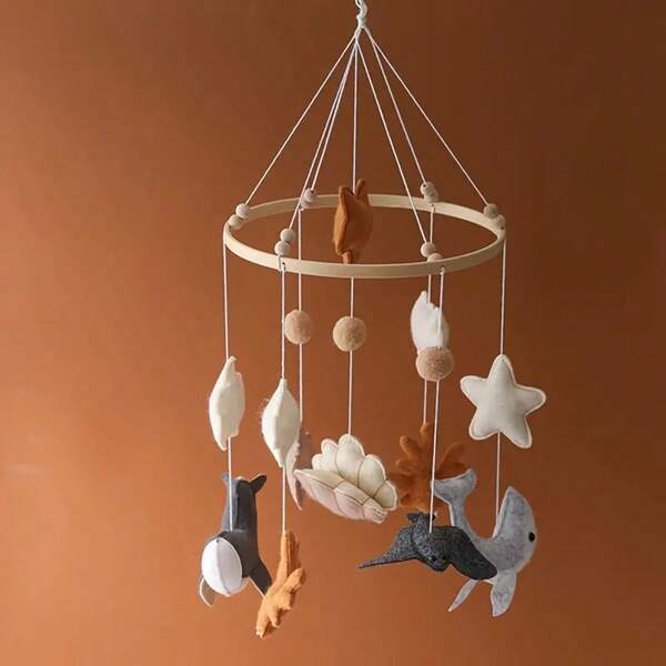 Sino de cama artesanal com ovelha, estrela e lua para bebê, móbile para berço, brinquedos fofos em formato de animais, educativo, melhora a coordenação motora, previne miopia, decoração de quarto de bebê, cores variadas, chocalhos para recém-nascidos, melhor presente para interação entre pais e filhos, aniversário, Natal