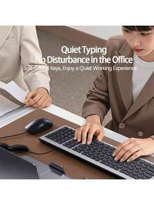 Acer Tastatură business OKW 228, design în formă de foarfecă, design silențios, port USB cu fir, plug-and-play, ușoară și confortabilă, potrivită pentru desktop-uri și laptopuri, neagră