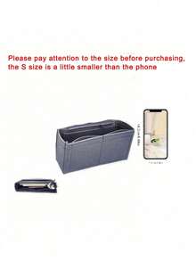 带拉链的柔软毡手提包收纳袋 - 多功能便携式分隔袋，用于宽敞的化妆品存储，轻便的旅行和休闲风格的包袋配件 - 彩色 - 查看 9