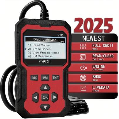 OBD2 扫描仪代码读取器发动机故障扫描仪 CAN 诊断扫描工具，适用于 1996 年以来所有采用 OBD II 协议的汽车