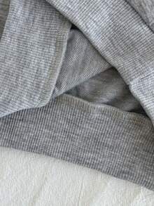 Set de 2 piezas de sudadera de manga larga casual y pantalón de pierna ancha con decoración de lazo 3D para niñas bebés, estilo callejero retro