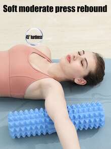 1 pezzo Rullo da yoga, Attrezzo fitness cavo per massaggio, Rullo in schiuma a mezzaluna, Rullo da massaggio per rilassamento muscolare, Strumento per snellire le gambe, Rullo da yoga in schiuma, Bastone da massaggio per rilassamento muscolare, Bastone dentato da principiante per yoga e pilates, Forniture per rullo in schiuma, Colonna da yoga cava