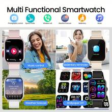 [Intelligente Sportuhr] Multifunktionale intelligente Sportuhr - Hochauflösender Vollbildschirm, mit kabelloser Anruf-/Wählerfunktion, Informationsbenachrichtigung, mehrere Sportmodi, Aktivitätsaufzeichnung/Aktivitätsverfolgung, Fernfotografie/Musikwiedergabe, Zifferblatt-Hintergrund, geeignet für Männer und Frauen, geeignet für Android und iOS