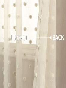 1pc French Luxury White Embroidered 3D Fluffy Ball Sheer Curtain, Versatile Japanese Style Window Curtain Suitable For Children's Room, Living Room, Bedroom, Kitchen Decor