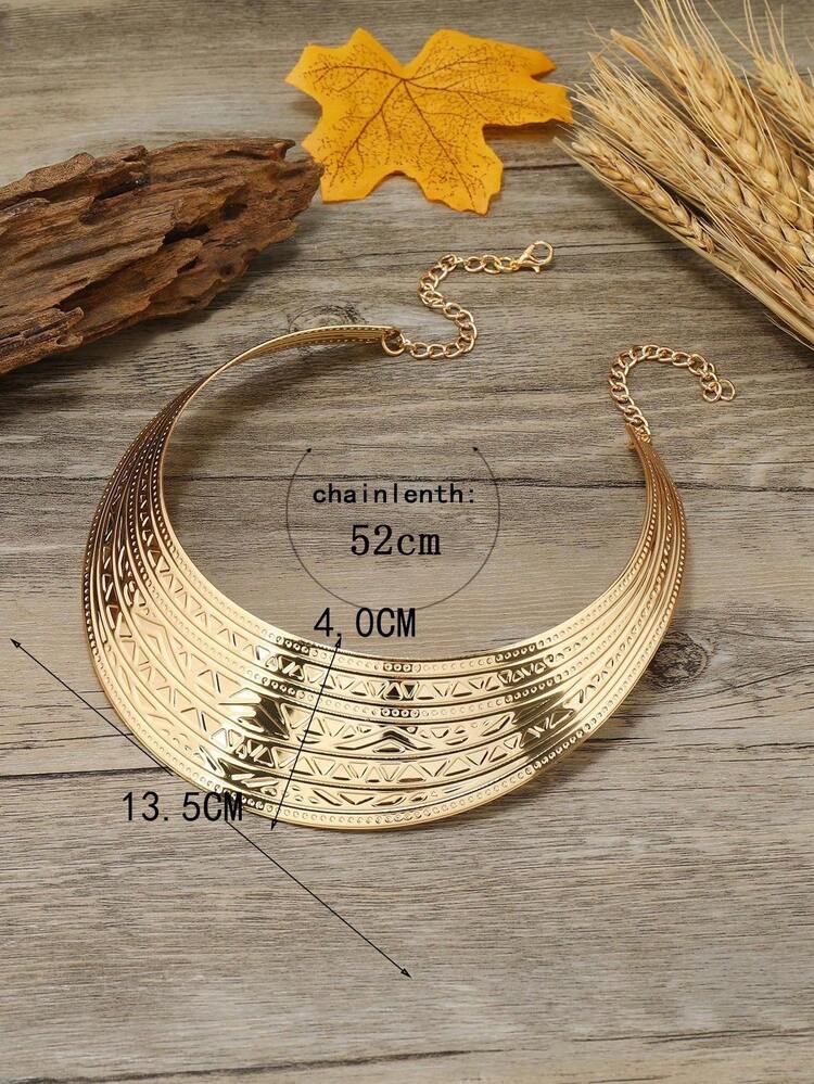 Alloy Floral Choker With Short Length And Exaggerated Design, Women's Punk Style Accessory