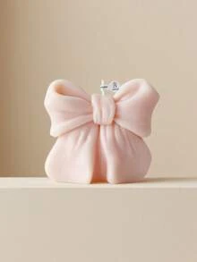 1pc Romantic Ribbon Bow Shaped Mold - Heat Resistant & Easy To Clean, Suitable For Candle/Soap/Plaster, Wedding Season/Mother's Day Gift Silicone Mold, Valentine's Day Gift Silicone Mold - White - View 2