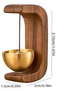 2个磁性木质门铃风铃，日式疗愈风铃，装饰性强，声音洪亮，家居装饰，配有磁性木质门铃挂钩和创意黄铜铃铛，适用于家门口、冰箱、卧室、门廊、花园、餐厅、房车和商店入口，乔迁新居礼物。圣诞装饰铃铛。 - 彩色 - 查看 16