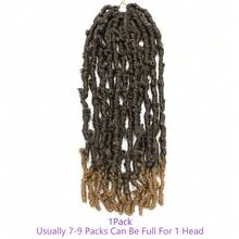 Butterfly Locs Crochet Hair 1-7 Packs Pre-Looped Soft Distressed Faux Locs Braids For Women 10/12/14 Inch - Brown - View 10