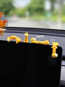 1pc Car Ornament - Cute And Soothing Giraffe Dashboard Screen Doll Rearview Mirror Display Decor, Adorable Interior Car Decoration - one-size - View 2