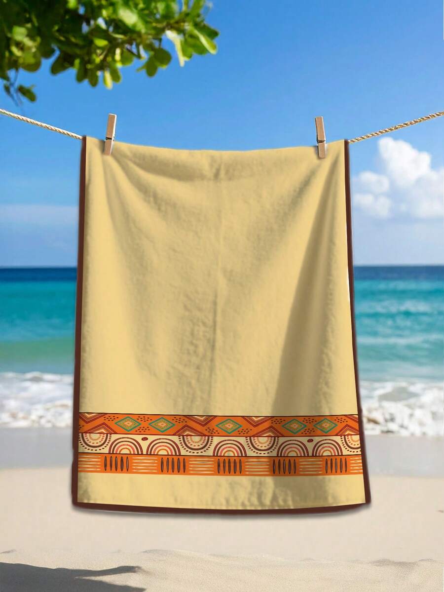 Microfiber Beach Towel – 75x150 Cm – Lightweight, Absorbent & Quick-Drying Summer Towel – Made In Turkey - Camel - View 1