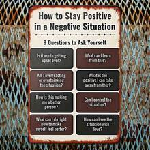 2D Vintage Wooden Sign - "How To Stay Positive In Negative Situations" - Interesting Wall Decor With 8 Questions, Suitable For Bar, Cafe, Restaurant, Billiard Room - Wooden Material, 2D, Great For Room Decoration - Multicolor - View 10