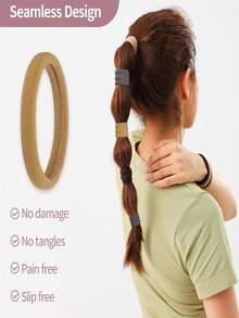 125个/套,4厘米/1.57英寸,柔和色调发圈,可爱简约,弹性无缝,适合女性日常使用,可用于扎马尾辫、化妆、洗头、通勤、运动、上学、派对、假日等场合,也是馈赠佳品。发绳、发圈、头饰、健身运动跑步装备、橡皮筋、美容家居发饰 - 彩色 - 查看 7