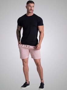 Men's Shorts Premium Twill Fabric Bermuda Comfort Denim TROPEZ - Rosa Pálido - Ver 6