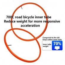 28g Ultra-leichter Fahrrad-Schlauch, TPU-Material, leichter Fahrrad-Schlauch mit französischem Ventil, geeignet für Rennrad, kompatibel mit Felge, Scheibenbremse, Reifen