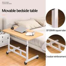 Standing Desk Adjustable Height 23.6" - 35" And Angle 0° - 90°, Space-Saving, Ergonomic Mobile Computer Desk With Universal Wheel, Sturdy And Comfortable, Easy To Setup, Spacious Folding Table For Home, Office And Sofa(Walnut) - 胡桃色 - 查看 6