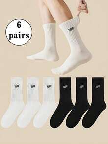 1/3/6/10 paia di calze uomo a mezza gamba, calze sportive da uomo a mezza gamba, calze uomo di colore unito con deodorante e assorbimento, calze sportive da basket bianche e nere - Multicolore - Visualizzare 8