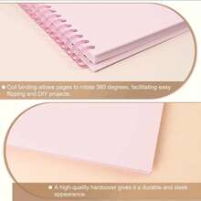 7x7 Inch/8x8 Inch/10x10 Inch DIY Scrapbook Album, 40 Pages/20 Sheets, Hard Cover Kraft Paper, Scrapbook Album, Wedding And Anniversary Family Memories - Pink - View 3