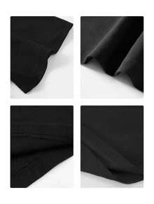 Podría ser mucho peor, podría empezar a actuar como mi madre. Camiseta suave 100% algodón, negra con estampado gráfico. Suave 100% algodón, camiseta para parejas, regalo para hombres, mujere - Negro - Ver 4