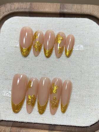 Handmade Elegant Peony Flower Nail Art Decorations, Detachable, Fashionable & Brightening