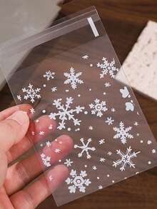 100 قطعة، أكياس مختومة ذاتيًا بنمط البلورة، أكياس حلوى شفافة، أكياس خبز البسكويت، تغليف الحلوى العطلات، لوازم حفلة هالوين، أكياس هدايا عيد الميلاد، أكياس طعام لاصقة ذاتيًا، أكياس وجبات خفيفة صغيرة، أكياس هدايا الحفلات، تغليف الحلويات، لوازم احتفالية، لاستخدام البالغين، ديكور حفلة الزفاف، أكياس تخزين قابلة لإعادة الإغلاق - شفاف - مشاهدة 5