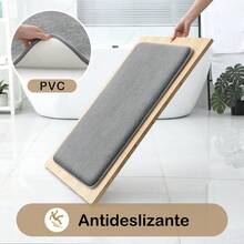 2 Piezas Alfombra de Baño de Espuma de Memoria Antideslizante Alfombra de Baño de Secado Rápido Alfombra de Microfibra Lavable aáquina Alfombra de Piso Súper Absorbente Suave - Gris Oscuro - Ver 2