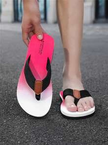 Men's Fashionable Casual Comfortable Lightweight Flip Flops, Versatile Beach Slippers For Summer