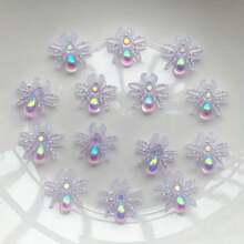 30pcs New Spider Rhinestone Jewelry Decoration Resin Flat Back DIY Hair Clips, Nail Enhancement, Rhinestones - F420 - 查看 6