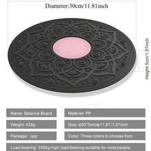 1pc, Non-Slip, Core Training, Portable, Small, Sturdy, Smooth, High-Strength PP Material, Non-Slip Fitness Balance Board, Sports Fitness Style, Purple/Gray/Pink Three-Color, Round Balance Plate, With Stability Ring Design, Core Workout, Yoga Pilates Training, Balance Coordination, Body Shaping, Home Fitness Balance Training Board, Home Workout,