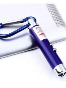 Chaveiro Laser 3in1 Lanterna Led -Azul - Azul - Visão 1