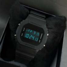 Men's Digital Watch Smaller Black Case Silicone Strap Multifunctional Sports - màu đen - Xem 4