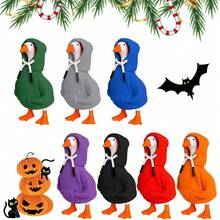 1pc 7" Desktop Goose Set, New Year Gift, Funny Porch Goose, Mini Desktop Goose Hoodie, Magnetic Goose Statue Keychain, Mini Porch Goose Clothing Rack, Home Decor, Valentine's Day Gift - Multicolor - View 6