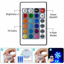 13leds RGB Led Submersible Light Underwater Night Lamp Battery Operated Garden Swimming Pool Light For Wedding Party Vase Bowl - 4PCS-13LED - View 4