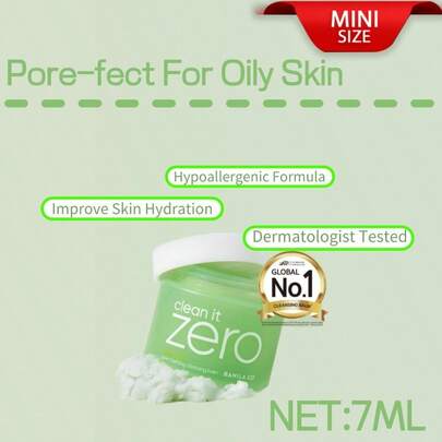  Sữa rửa mặt Banila Co. Clean It Zero Cleansing Balm, Công thức tươi mát - Da dầu 7ml [Kích thước nhỏ]