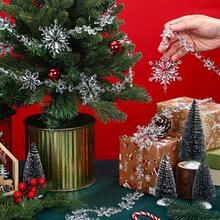 Ornement suspendu en flocon de neige transparent fait main, décorations de Noël en acrylique en forme de flocon de neige, ornements suspendus en cristal de flocon de neige faits à la main, convient pour le sapin de Noël, les mariages, les fêtes de Noël d'hiver
